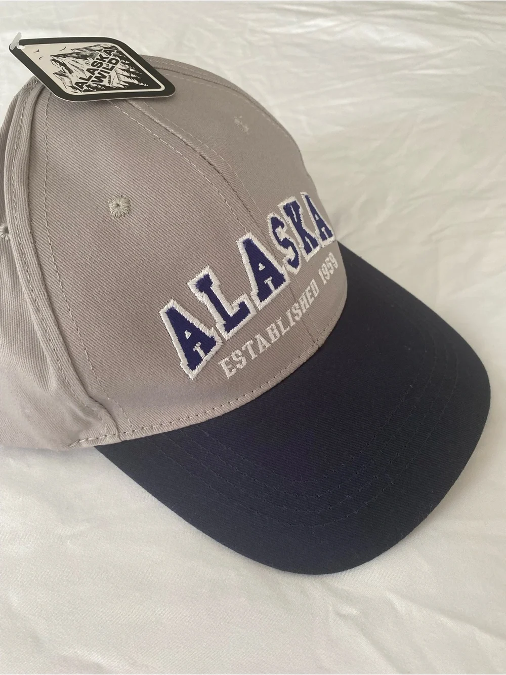 Alaska Established 1959 Gray Black Baseball Cap NWT